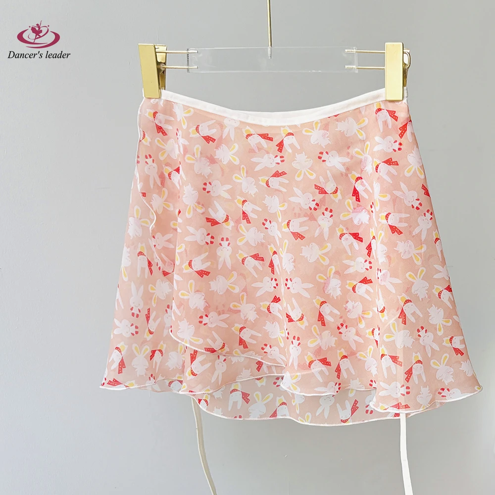 Ballet Short Skirt, Cute Rabbit Print, Women'S Dance Skirt, Gymnastics Practice Skirt, Adult Lyrical Skirt