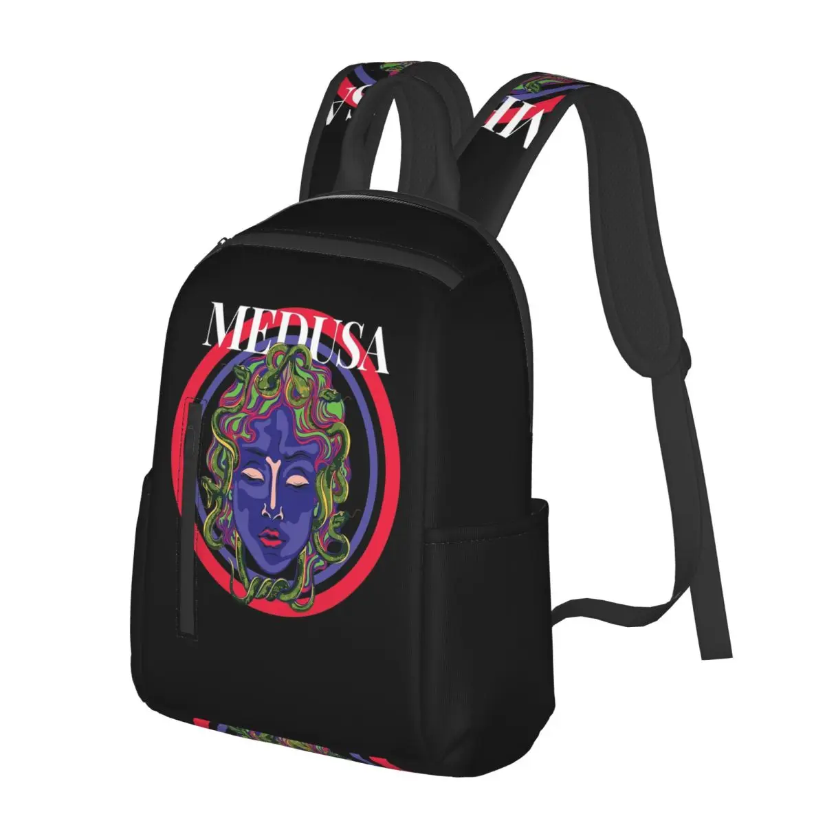 Ancient Greece Medusa Gorgon Vintage Style Student Backpack School Bag Hiking Travel Daypack for Men Women Bookbag Shoulder Bags