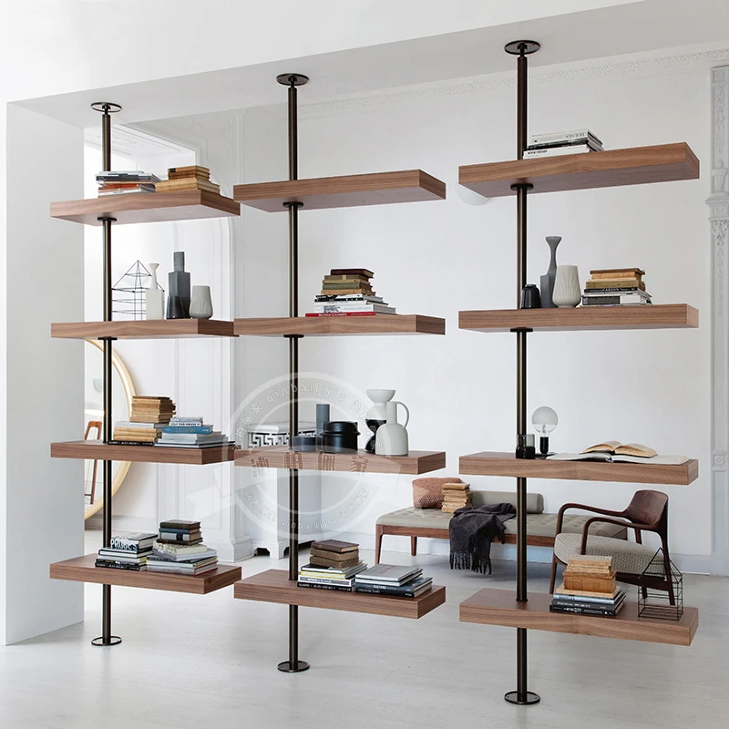 

Medieval indomitable screen bookshelf floor-to-ceiling living room display shelf entrance partition shelf