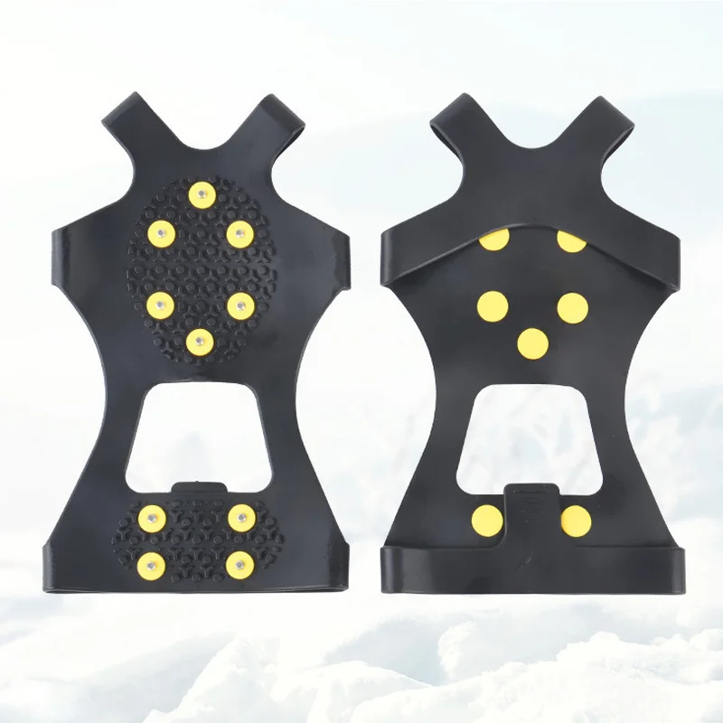 Outdoor Anti-Skid Snow Shoes Spike Non-slip 10 Studs Silicone Cleats Crampons Ice Gripper Spike Winter Climbing Shoes Cover S-XL