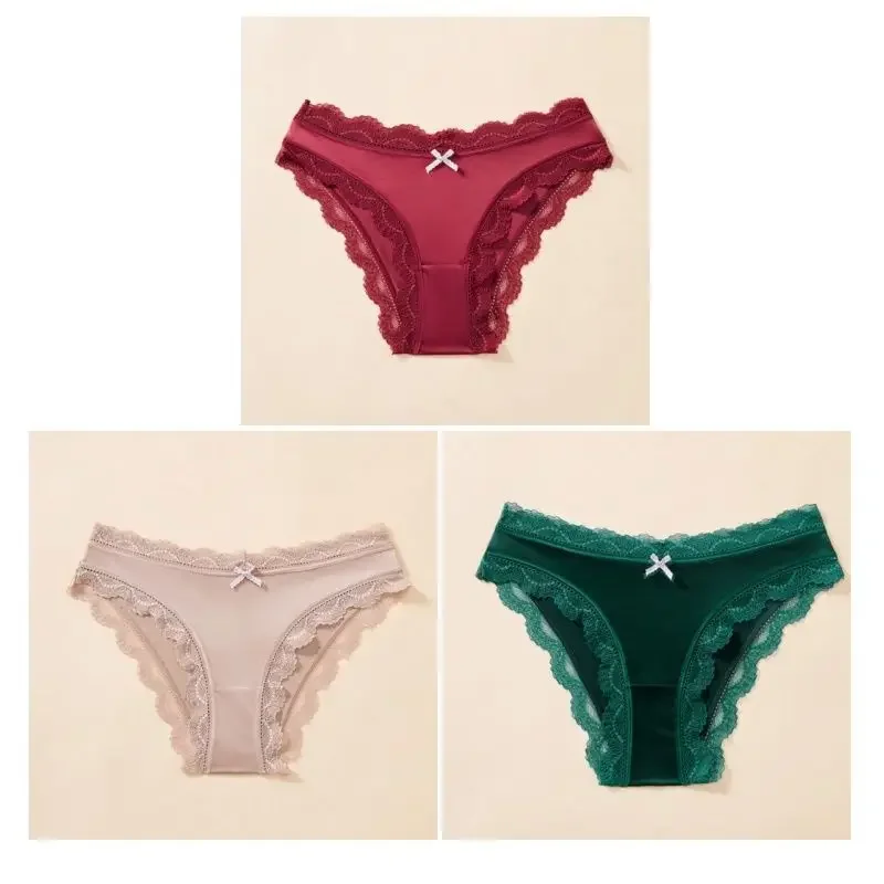 

Large Size New Simple Fashion Women's Underwear Advanced Pure Desire for Light Luxury Slip Explosive Seductive Sexy Lace Briefs