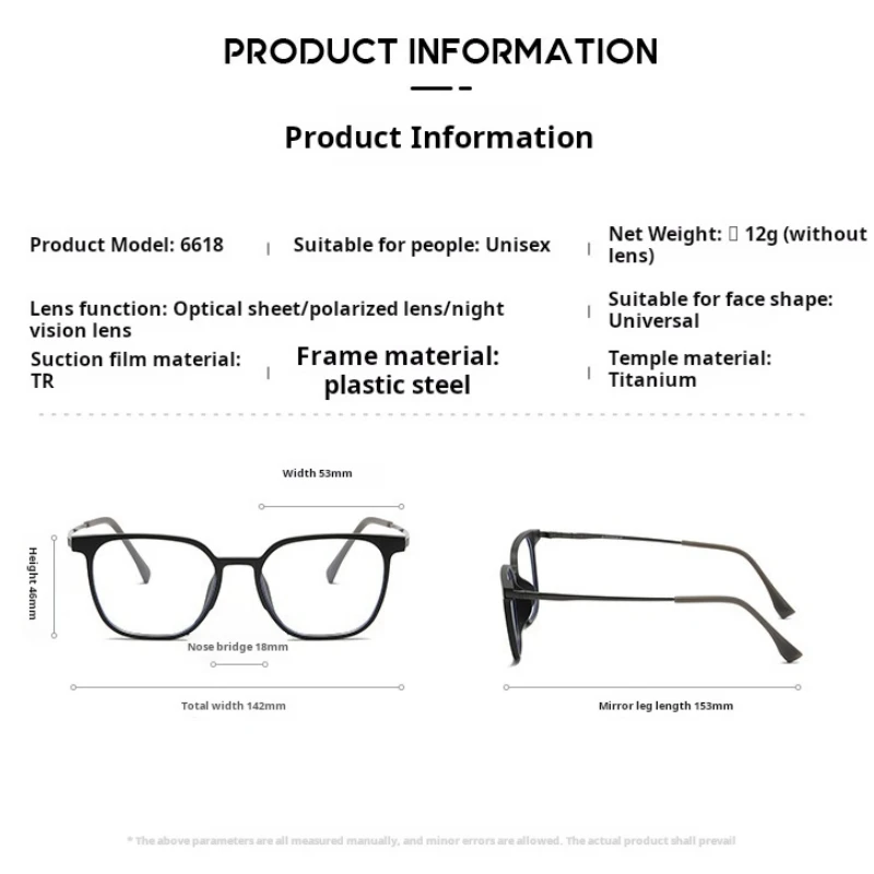 OLLYMURS ريترو البيضاوي الاستقطاب المغناطيسي كليب على النظارات الرجال والنساء TR90 التيتانيوم النقي النظارات الطبية البصرية الإطار