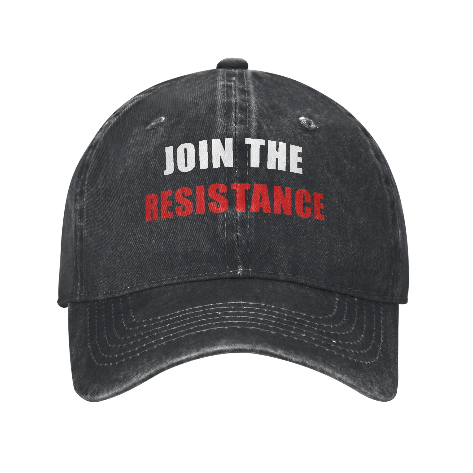 Join the Resistance Joke Baseball Cap Vintage Distressed Cotton  Headwear for Men Women Outdoor Workouts Adjustable Fit Hats Cap