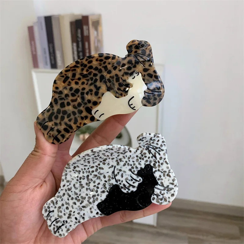 Nuova clip per artiglio per capelli di squalo in acetato per le donne Moda serie oceano Pesce Mollette di grandi dimensioni Bech Clip per capelli Accessori per artigli Strumento