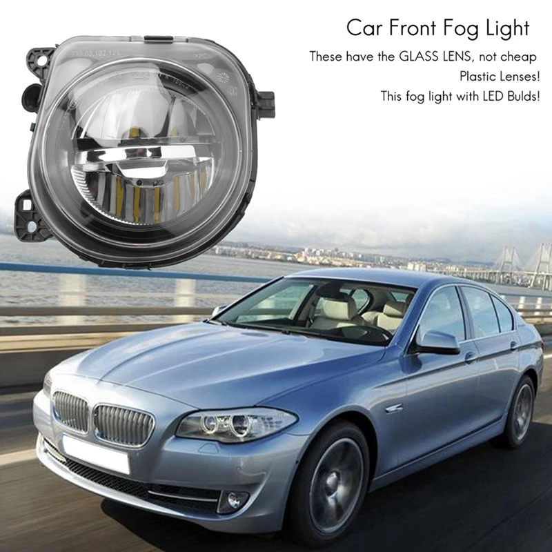 1 Pair LED Light Car Front Fog Light Lamp LED With LED Bulds 63177311293 63177311294 For BMW 5 Series F07 F10 F10 F11