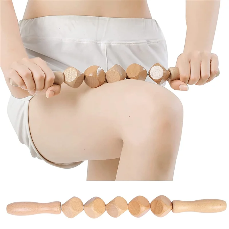 6Pcs/Set Wood Therapy Massage Tools for Body Shaping,Fascia Lymphatic Drainage Massager Body Roller Therapy