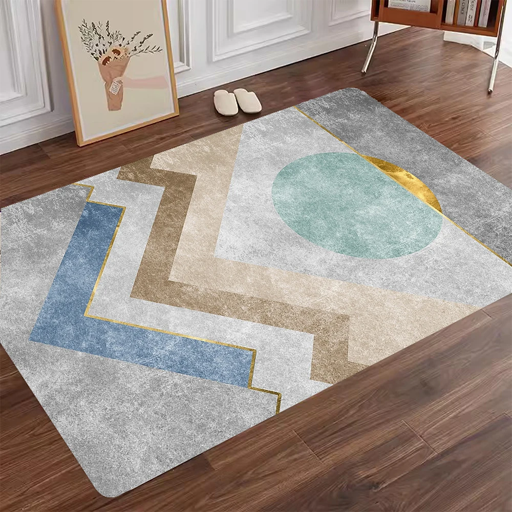 Geometric Living Room Mat Diatom Mud Carpet Home Water-absorbent Mats Rubber Bath Floor Mats Kitchen Bathroom Entry Door Mats