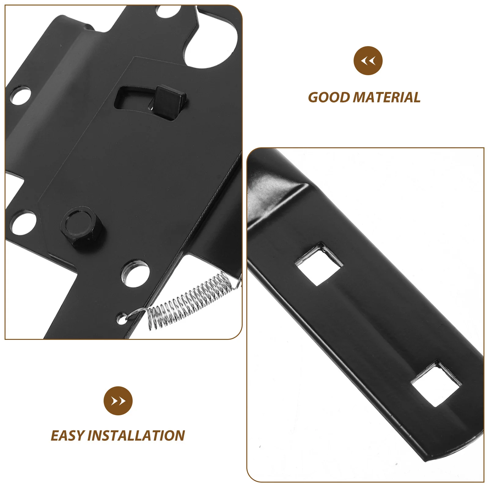 

1Set Gate Hinge Durable Heavy Duty Garden Gate Lock Latch for Wooden Fence Reliable Outdoor Hardware Hidden Door Latch