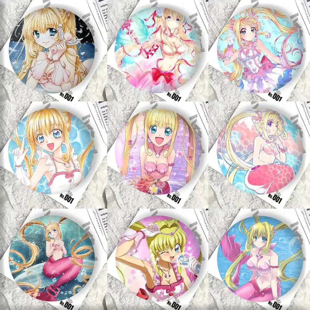 Pin de metal de anime M-Mermaid M-Melody Pichi Pichi Pitch Nanami Lucia para mochila, ropa, accesorios y joyería DIY