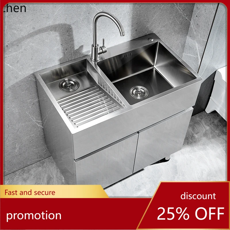  Laundry Cabinet Basin Sink Cabinet Sink Sink Laundry Pool with Rub Board Balcony Bathroom Cabinet Floor Type