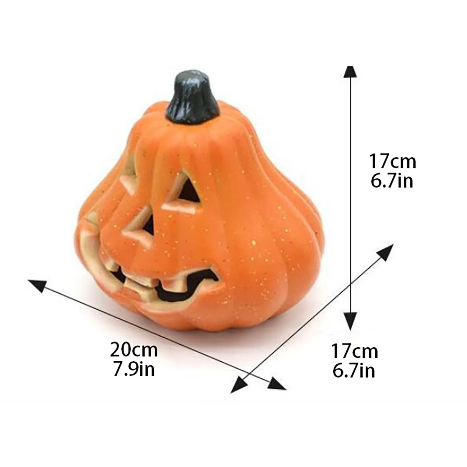 โคมไฟฟักทองฮาโลวีน ไฟ LED สีส้ม ตกแต่งฮาโลวีนสำหรับระเบียง ประตูหน้าบ้าน อุปกรณ์จัดงานปาร์ตี้