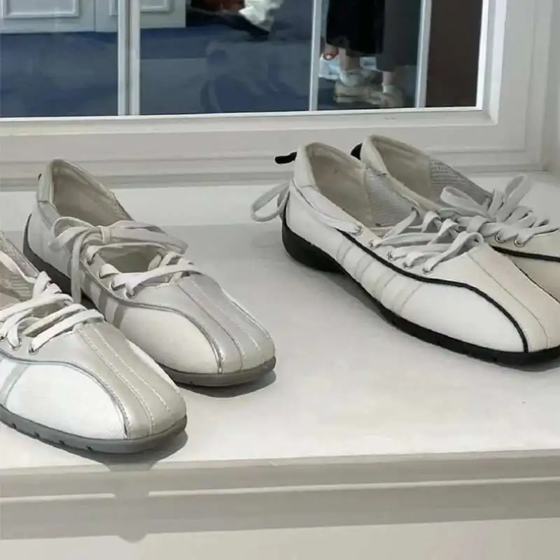 أحذية الباليه النسائية المسطحة للخريف والشتاء، أحذية تدريب الباليه الألمانية المشي الرياضية، أحذية الباليه ماري جين