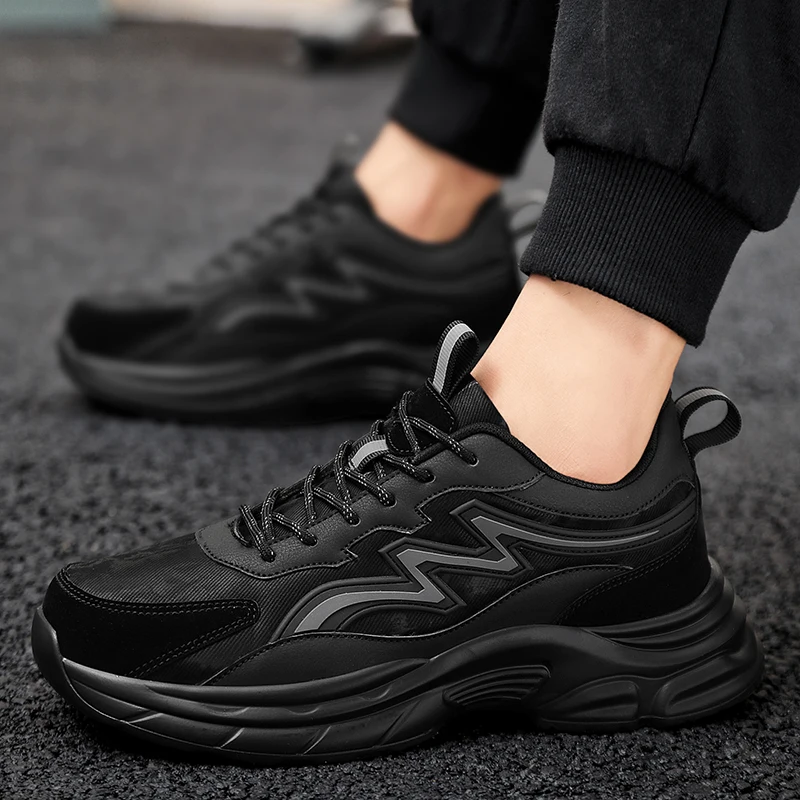 أحذية رجالية، أحذية رياضية كاجوال ربيعية قابلة للتنفس بنعل ناعم، مضادة للانزلاق، ممتصة للصدمات ومتعددة الاستخدامات للأب للمراهقين
