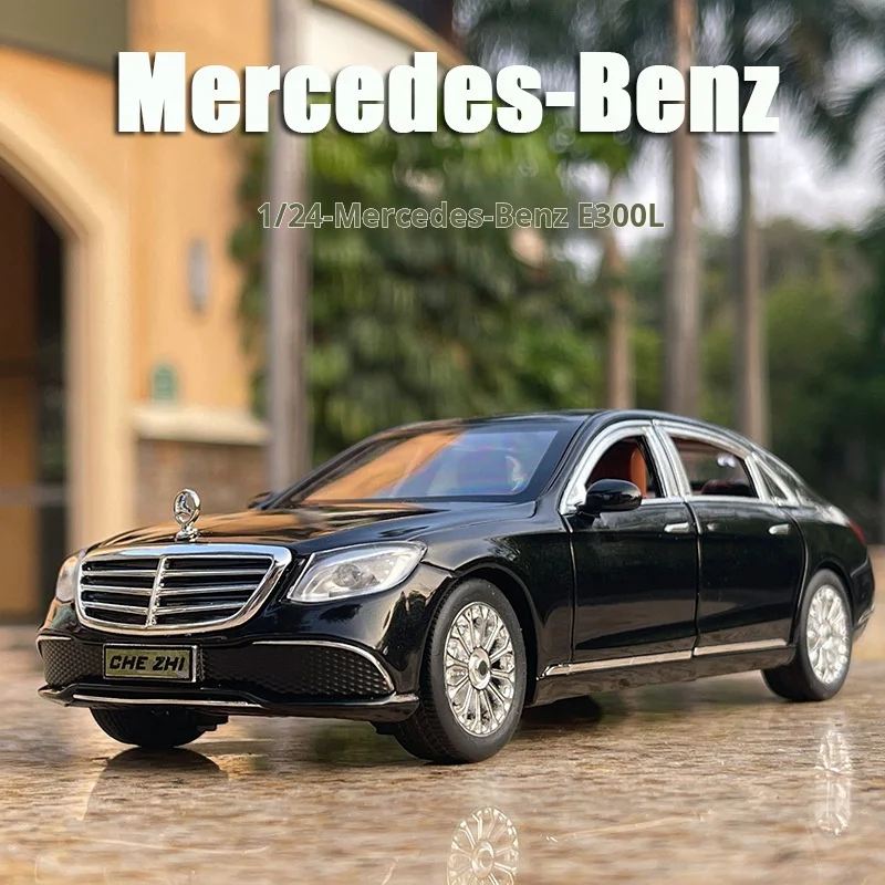 

1:24 Benz E300l E-class Alloy Model Car Diecast Metal Collection Vehicle Toy Model Sound & Light Children Toy Car Gifts