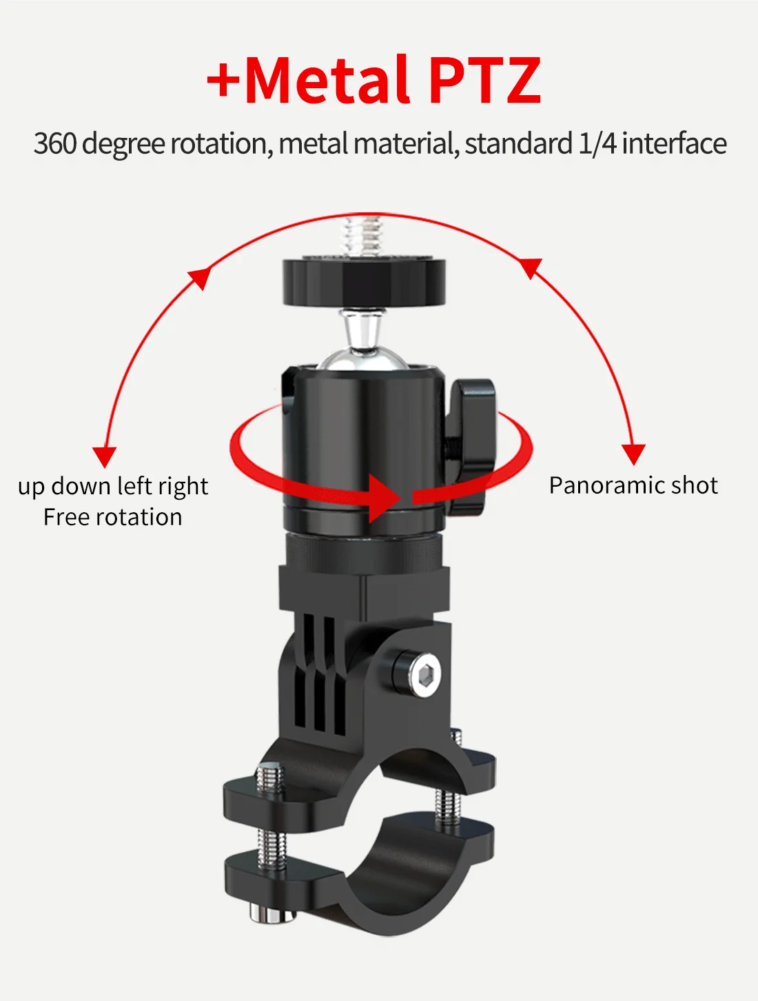 Metall Radfahren Bike Mount Motorrad Lenker Halter 1/4 Schraube für GoPro 10 9 8 für Insta360 ONE X X2 R kamera für DJI Action 2 – Detail 6