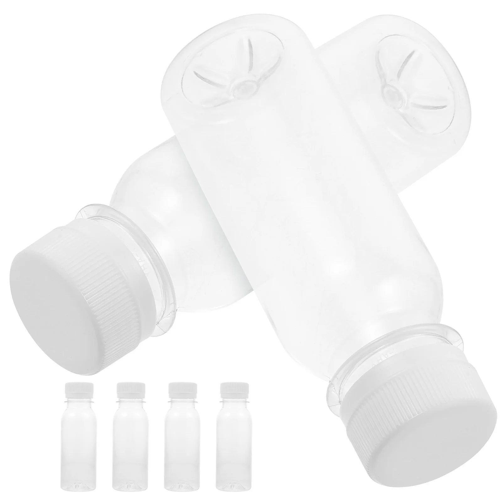 

6 Pcs Milk Bottle Small Bottles with Lids Reusable Empty Plastic Kids Drinks Water for Juice