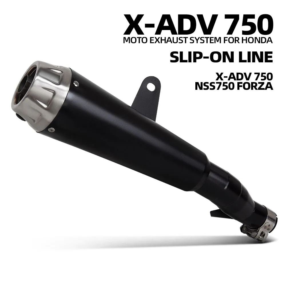 

Motorcycle Exhaust Tail Pipe Scooter Exhausts Slip on Line Muffler with DB Killer for ADV750 XADV750 Forza750 NSS750 2017-2024