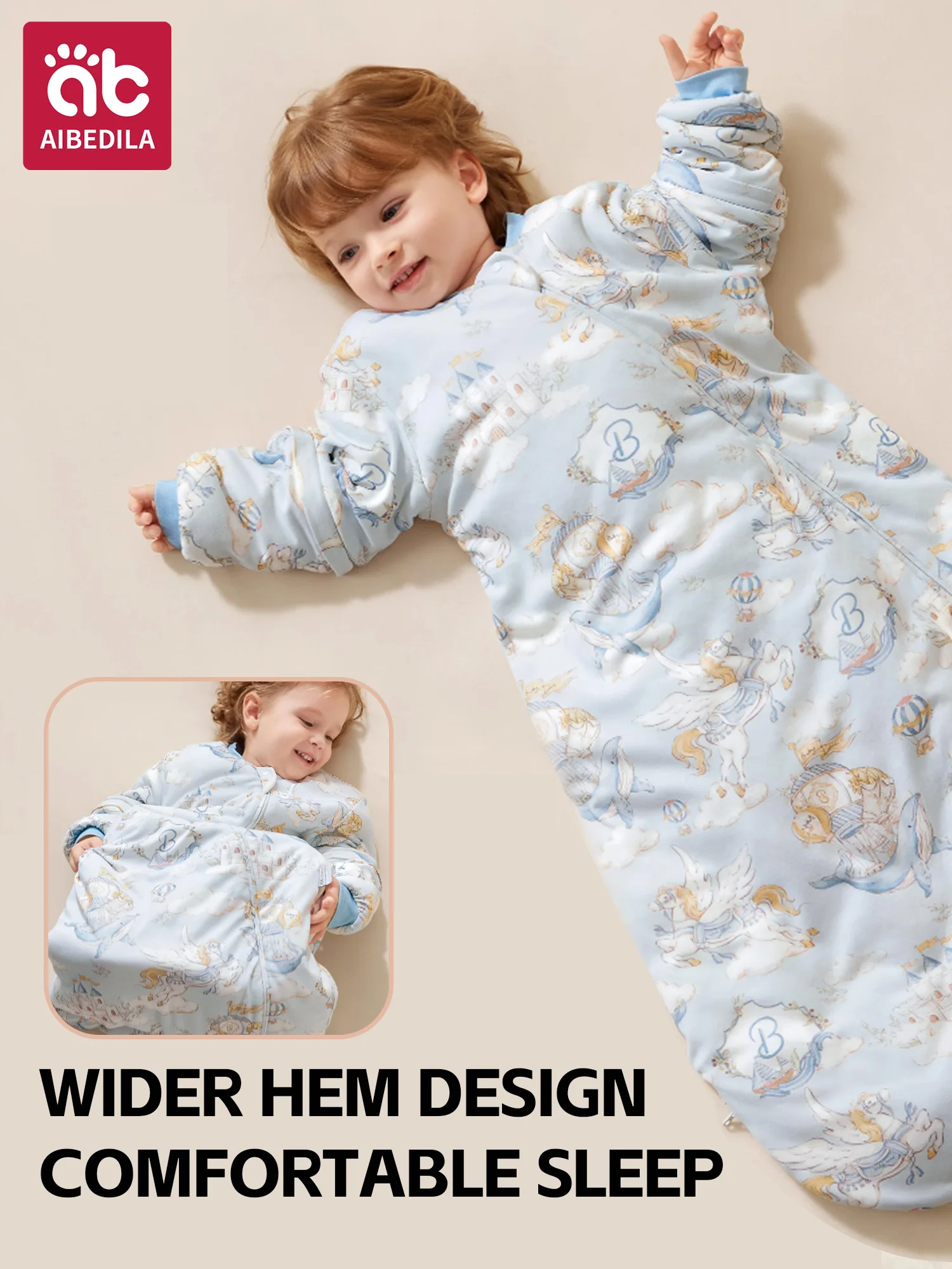 AIBEDILA الرضع كيس النوم الدافئة لينة الطفل كيس النوم ضوء الراحة الشتاء الاطفال نيسيي يمكن ارتداؤها بطانية صبي/فتاة 0-2T الصغار