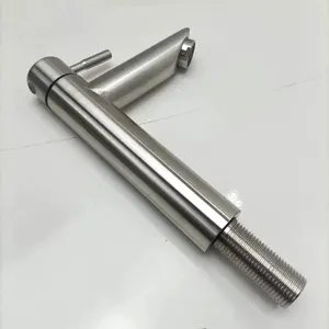 Single Cold Water Tap in 304 stainless steel, sink tap mounted on deck, black and silver color, G1/2 6 Main Sales Taps Bathroom Monocomando - №3