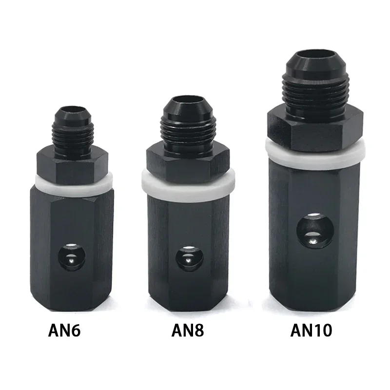 6AN 8AN 10AN Male Fuel Cell Tank Rollover Vent Valve Aluminum Black with Valve Exhaust System