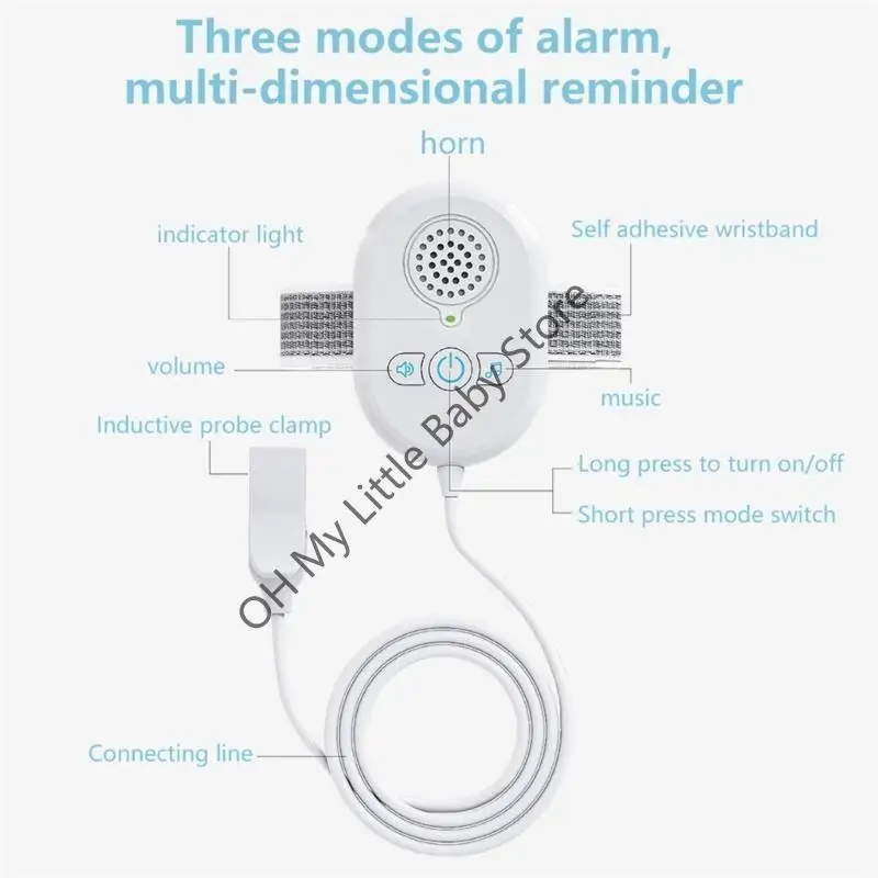 

M76C Night Bedwetting Alert Device for Kids USB C Enuresis Urine Alert Build-in Music Adjustable Sound