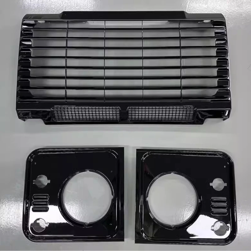 Black Front Grille Fog Lamp Frame Grill Mask Grid for Land Rover Defender Modified New Style Bumper Net Car Accessories