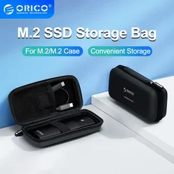 ORICO M2 SSD Case Storage Case SSD Enclosure Bag for External M.2 Case/M.2 SSD /USB Cable /U Disk Large Capacity Storage Bags