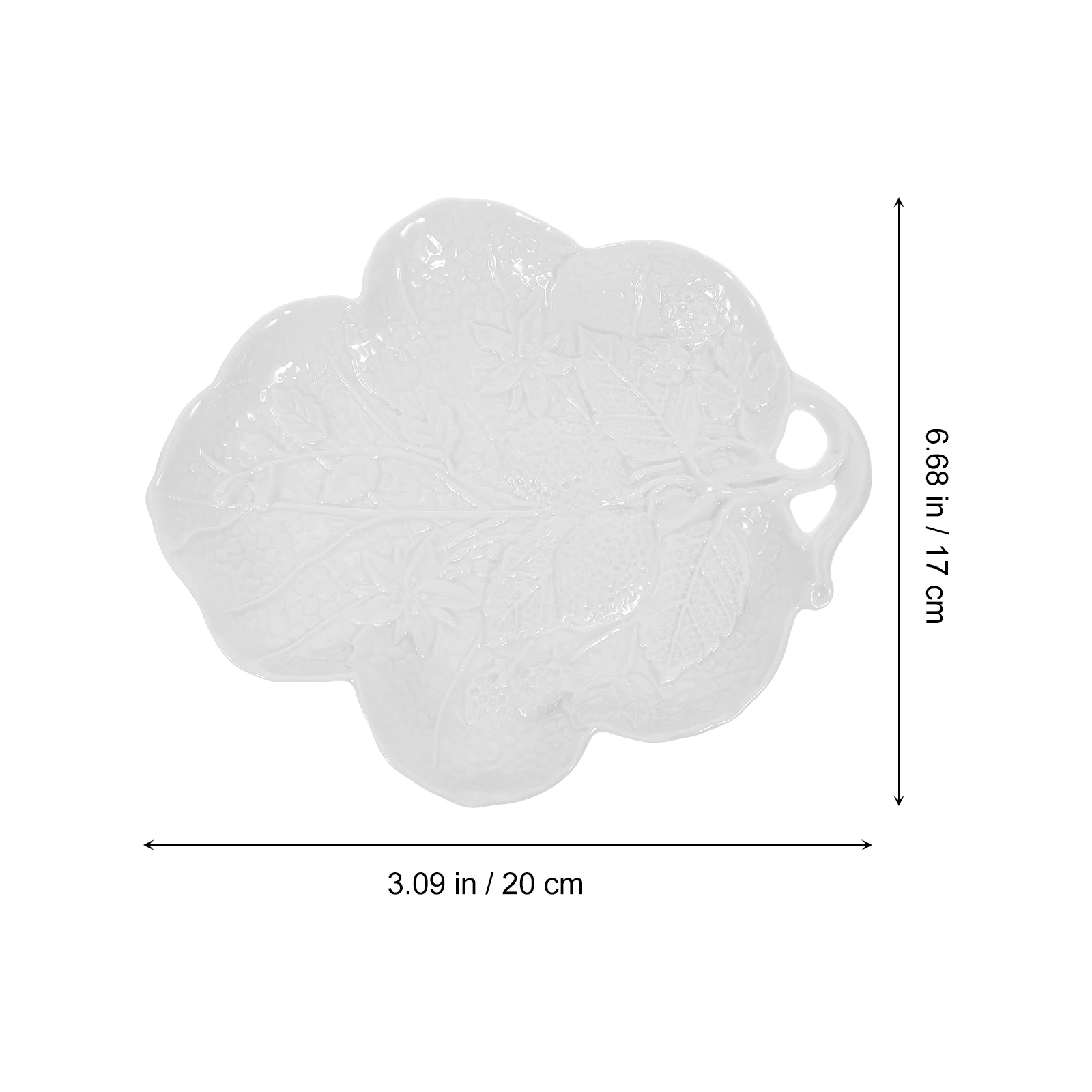 

Embossed Ceramic Plate Delicate Dish for Salad Pasta Appetizer Dessert Steak Cake Heat Insulation Dining Tableware