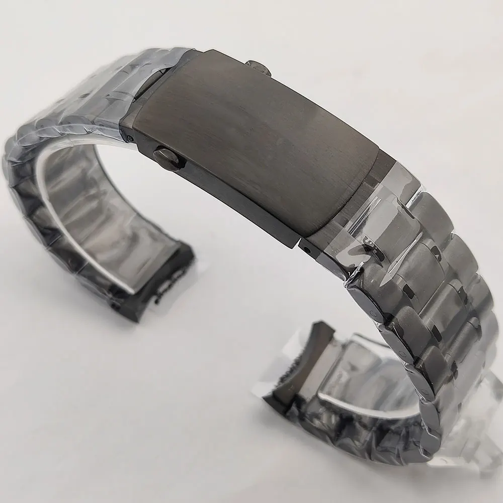 VK63 case 40mm watch case Black case stainless steel quartz chronograph case fit replacing accessories of Vk63 movement watche