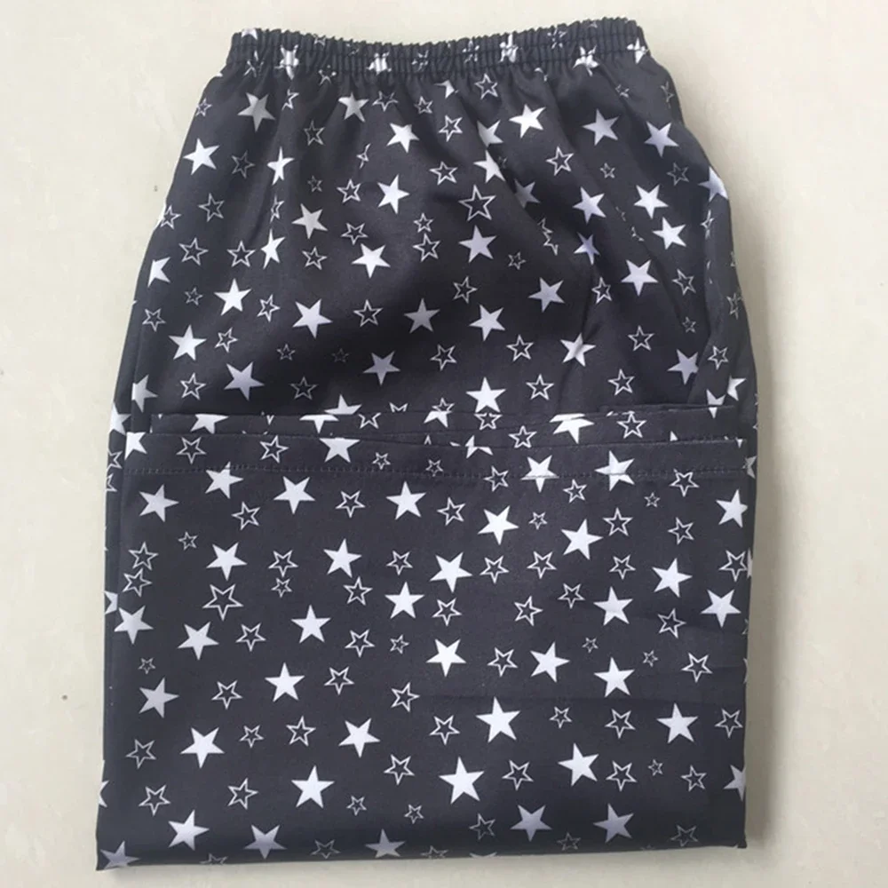 Short de pyjama en satin pour homme, pantalon de sommeil, pantalon astronomique, maison