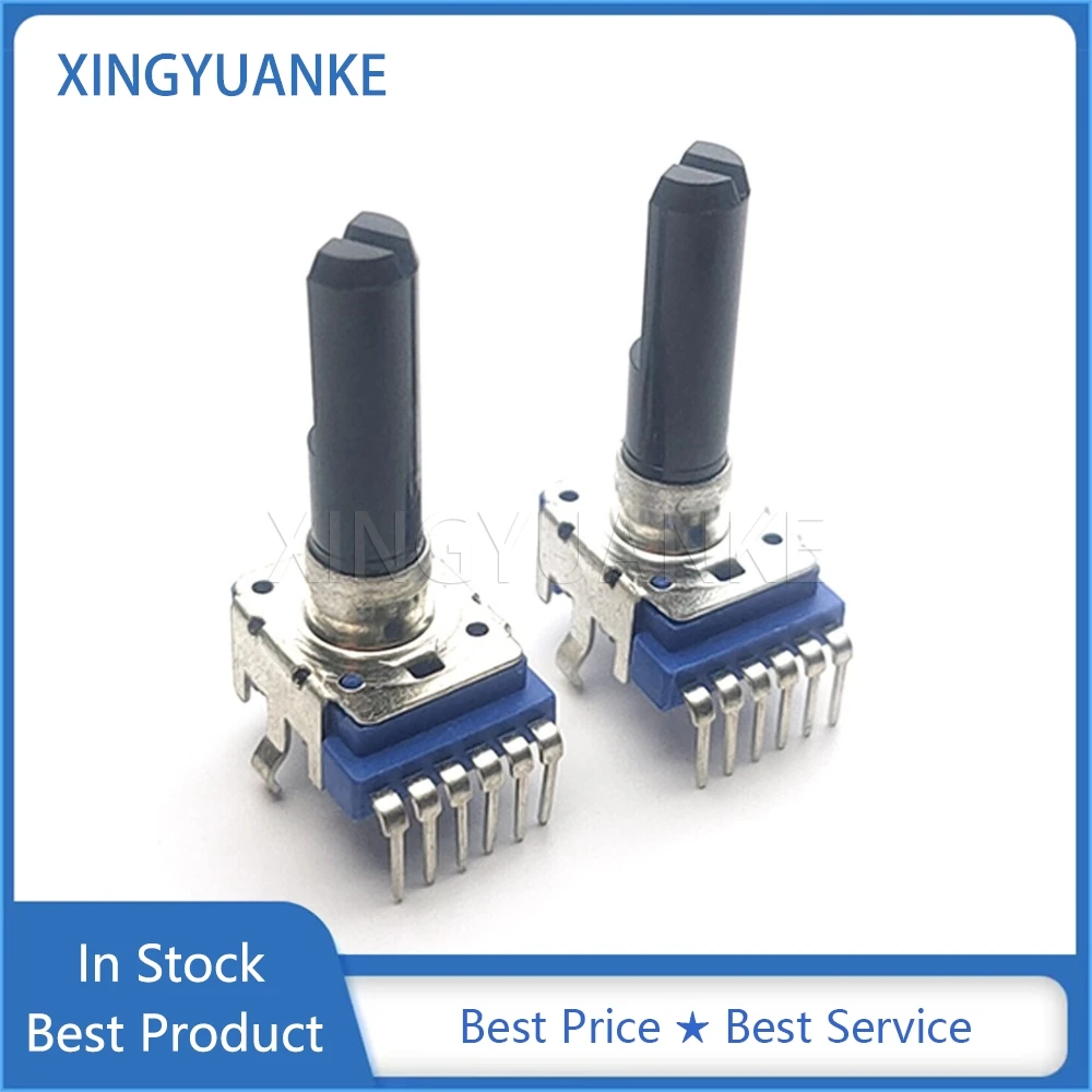 3PCS RK12 Type Vertical Double 6-Pin A10K A20K A103 A203 Amplifier Audio Volume Potentiometer D Shaft Length 23MM