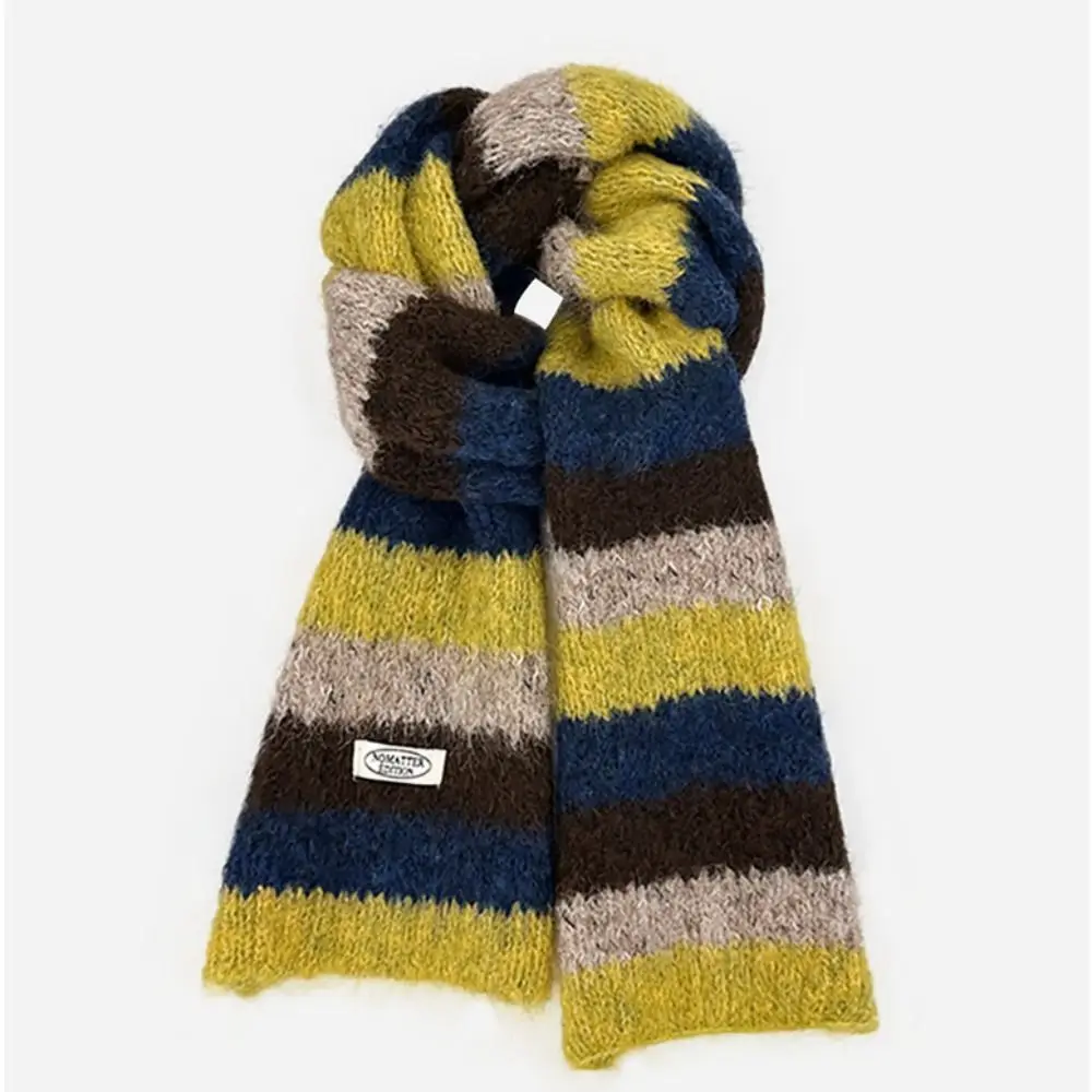 클래식 프레피 스타일 체크 울 스카프 플러시 롱 겨울 캐시미어 스카프 따뜻한 한국 스타일 니트 숄 소녀용