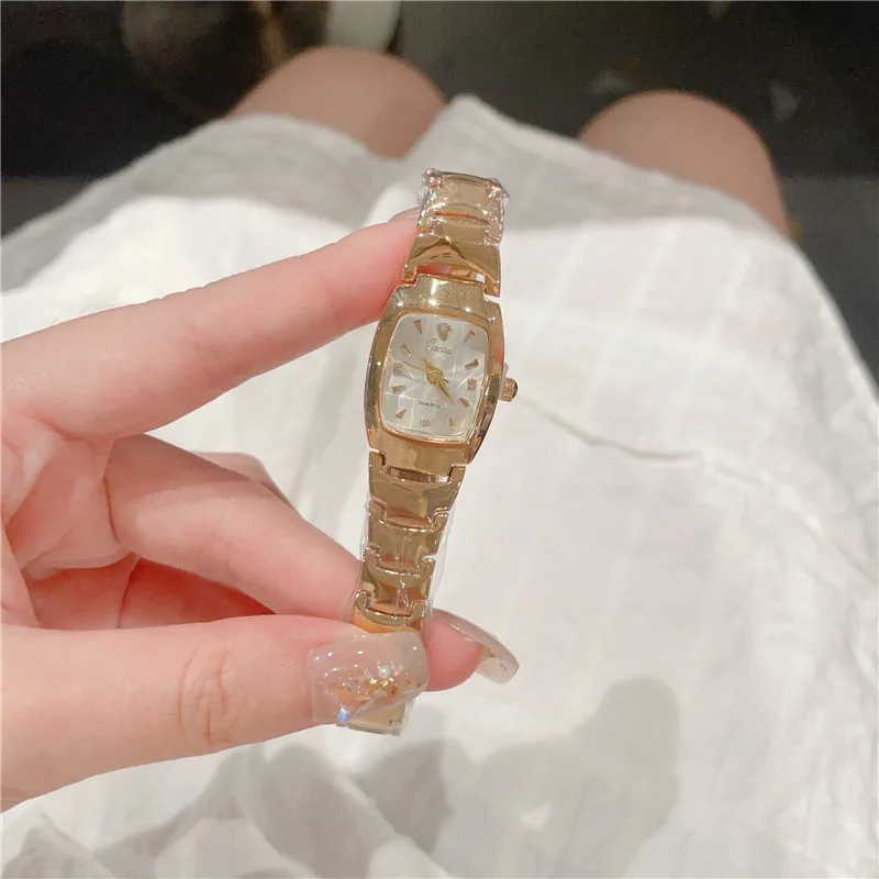 

Trendy small gold watch for women fashion personality waterproof square quartz watch reloj mujer green watch relojes para damas