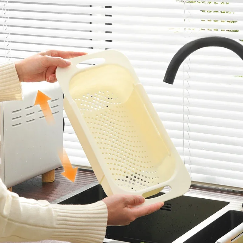Kitchen Sink Basket with Holes for Drainage，Good Load-bearing and Thick Material,suitable for Washing Vegetables and Fruits 1pc