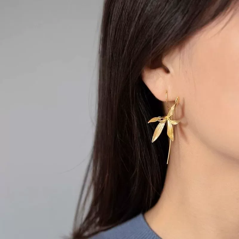 XIYANIKE Vintage Iris Flower Drop Earrings Hook For Women Girl New Fashion Trendy Jewelry Gift Party Wedding серьги image 2