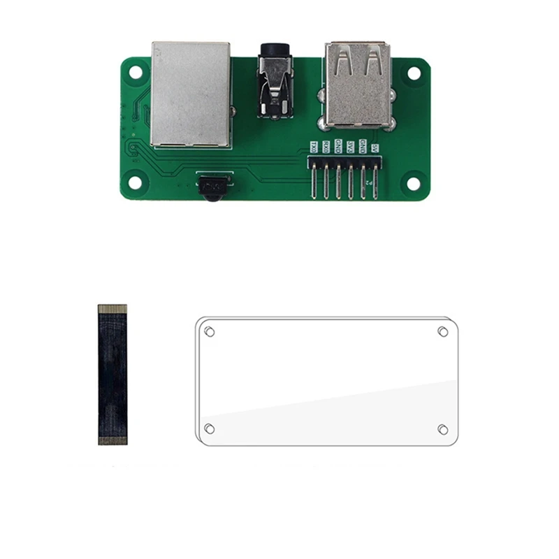 

For Walnutpi Zerow Expansion Board 100M Ethernet Port 2XUSB2.0 3.5Mm Audio Output With Acrylic Base
