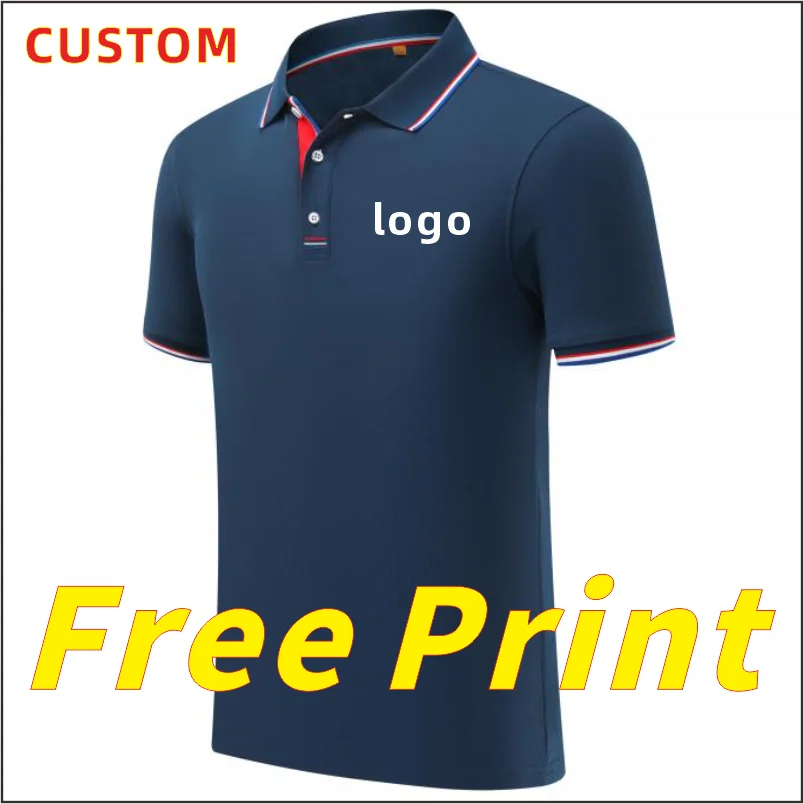 POLO Shirt Aangepaste Zomer Korte Mouw Print Logo Icon Geborduurd Polo T-shirt Ademend Mannen en Vrouwen Werkpak