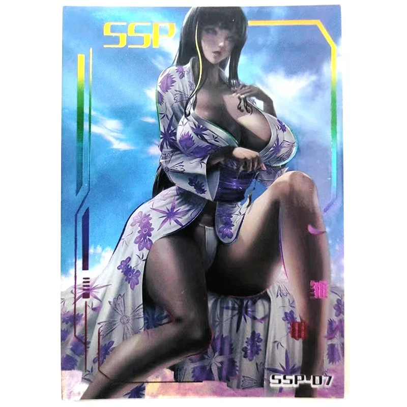 Goddess Story SSP series Tifa Lockhart Raiden Shogun Anime characters Bronzing collection flash card Cartoon toys Christmas gift