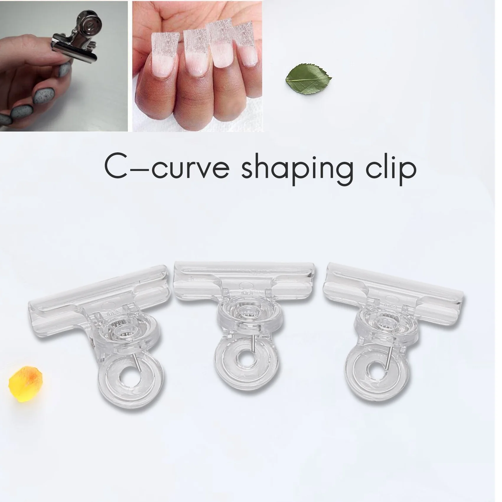 

ABIT 6Pcs/Set Rusian C Curve Nail Pinching Clips Multi Function Tool Acrylic Nails Pinchers Transparent