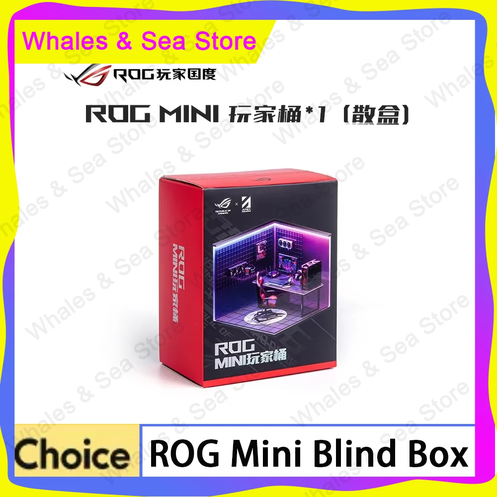 

ROG Miniature Model Blind Box Mini Player Bucket Peripheral Monitor Chassis Motherboard Graphics Card Earphones 1Pc For Gaming