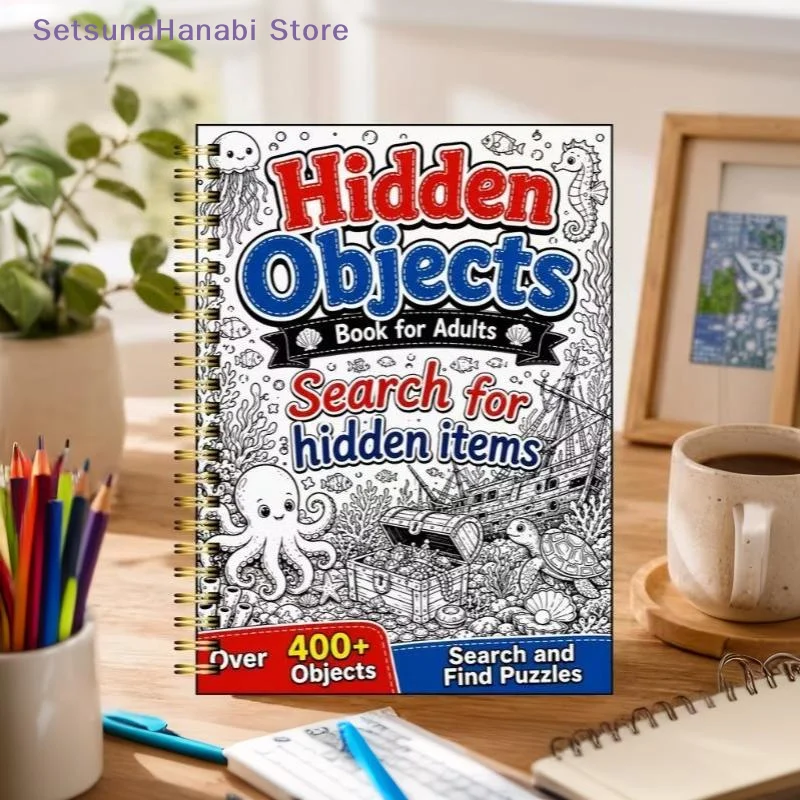 [W]1 Puzzle Game Book Suite For Adults/teenagers To Relieve Stress With Rich Hand Drawn Scene Patterns