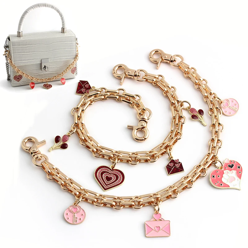 

1PC Romantic Luxury Love Decoration Bag Extension Chain Messenger Bag Sweet and Cute Valentine's Day CP Couple DIY Chain Gift