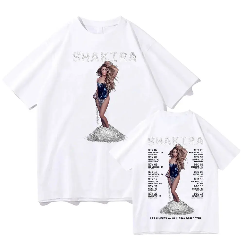 Shakira Las Mujeres Ya No Lloran 2024 World Tour T-Shirt Shakira Fan Women T-Shirt Fashion New Pattern Cotton Unisex T-Shirt