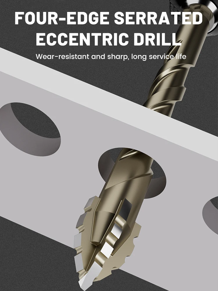 Upgraded four-edged sawtooth drill bit for tile drilling and concrete special electric drill ultra-high hardness drill bit