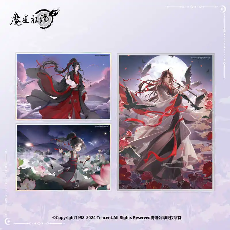 Anime Grootmeester van Demonische Teelt MDZS Wei Wuxian Wangji Verjaardag Scène Cosplay Acryl Stand Model Badge Gekleurd Papier