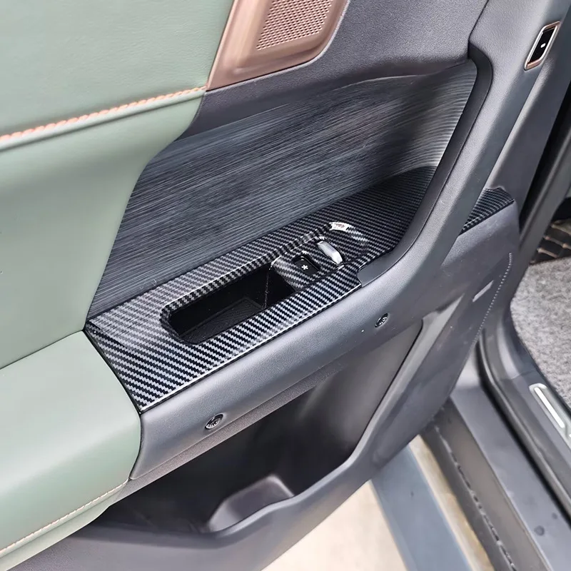 

Weizhida For Chery Jaecoo J6 Icar 03 2024-2025 ABS Carbon fiber Car Door Window Button Frame Cover Trim Interior Car Accessories