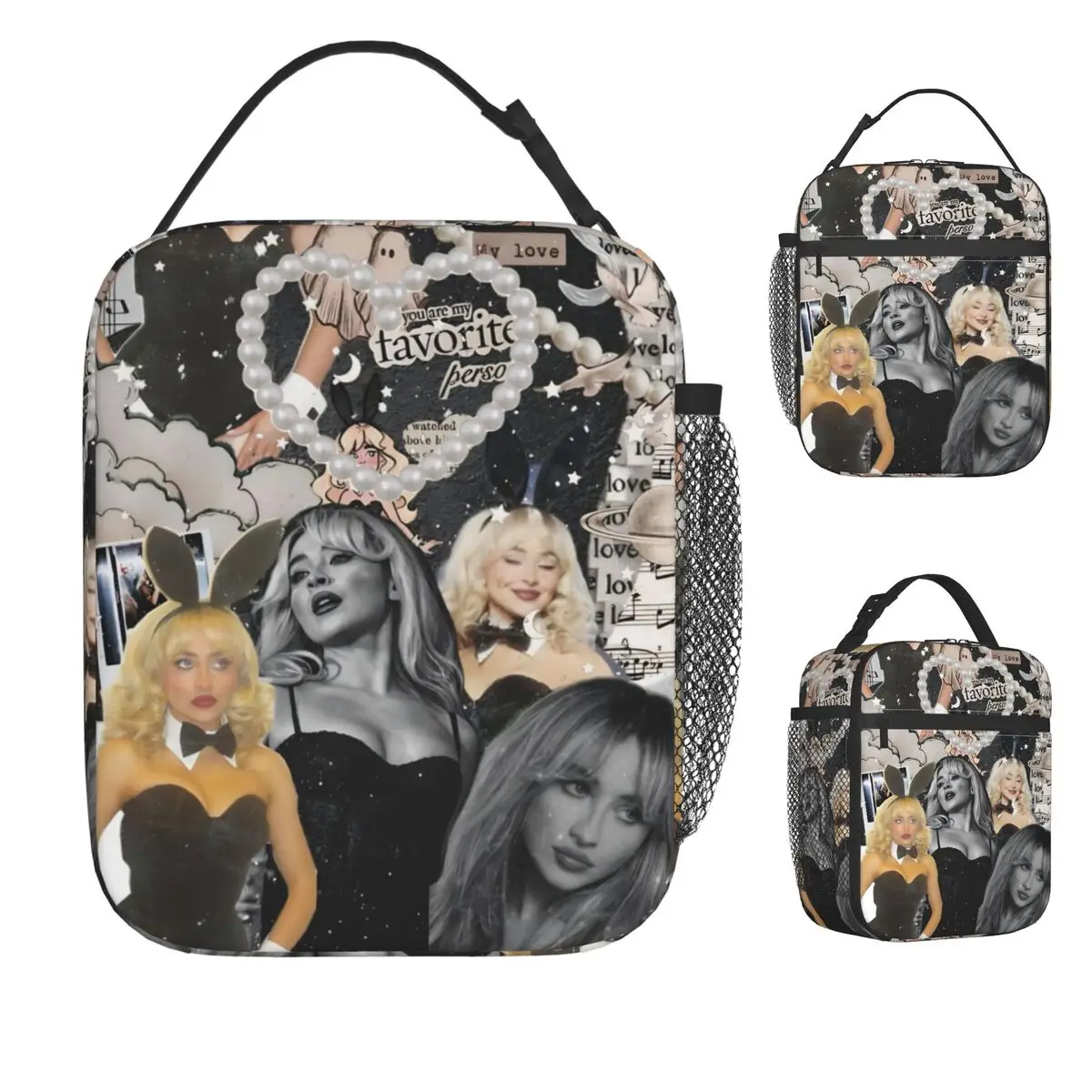 

Sabrina Carpenter American Singer Lunch Bag Fashion Lunch Box For Women Travel Convenient Cooler Bag Custom Tote Food Bags