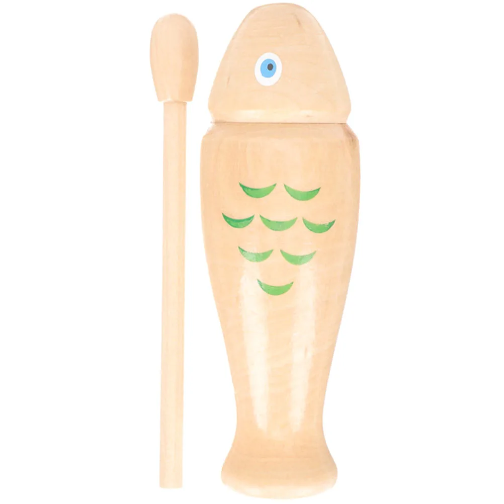 

Wooden Percussion Toy Kids Musical Instruments Safe Material Educational Supplies Toddler Rhythm Fish Shaped Plaything