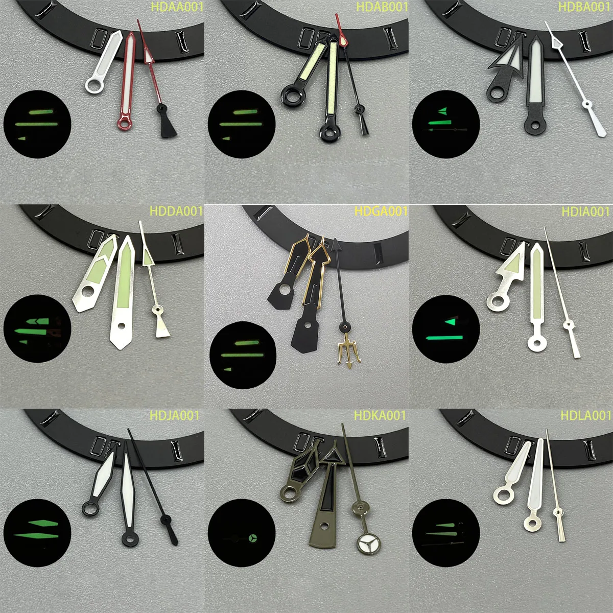 voor NH35 NH36 Beweging Stalen Band Top Horloge Accessoires Horloge Pointer NH35 Pointer Horloge Wijzers met Groene Lichtgevende