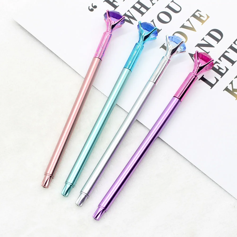 

5 Pcs Pens Black Refill Gel Writing Student Plastic Signature Portable Signing Pens Stationery Portable Notebook